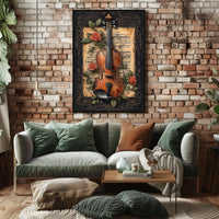 Classical Violin Sheet Music Cultural Poster
