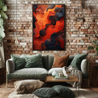 Fiery Abstract Flow Abstract Poster