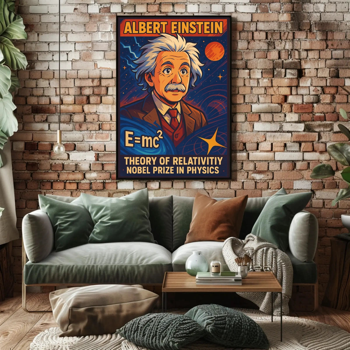Einstein Relativity Vintage Poster