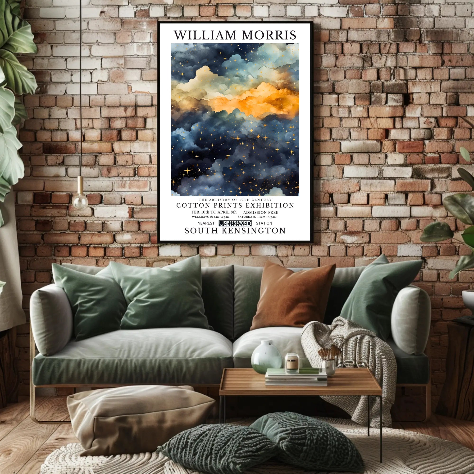 William Morris Cotton Prints Exhibition Poster