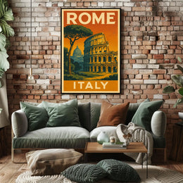 Rome, Italy Travel Poster