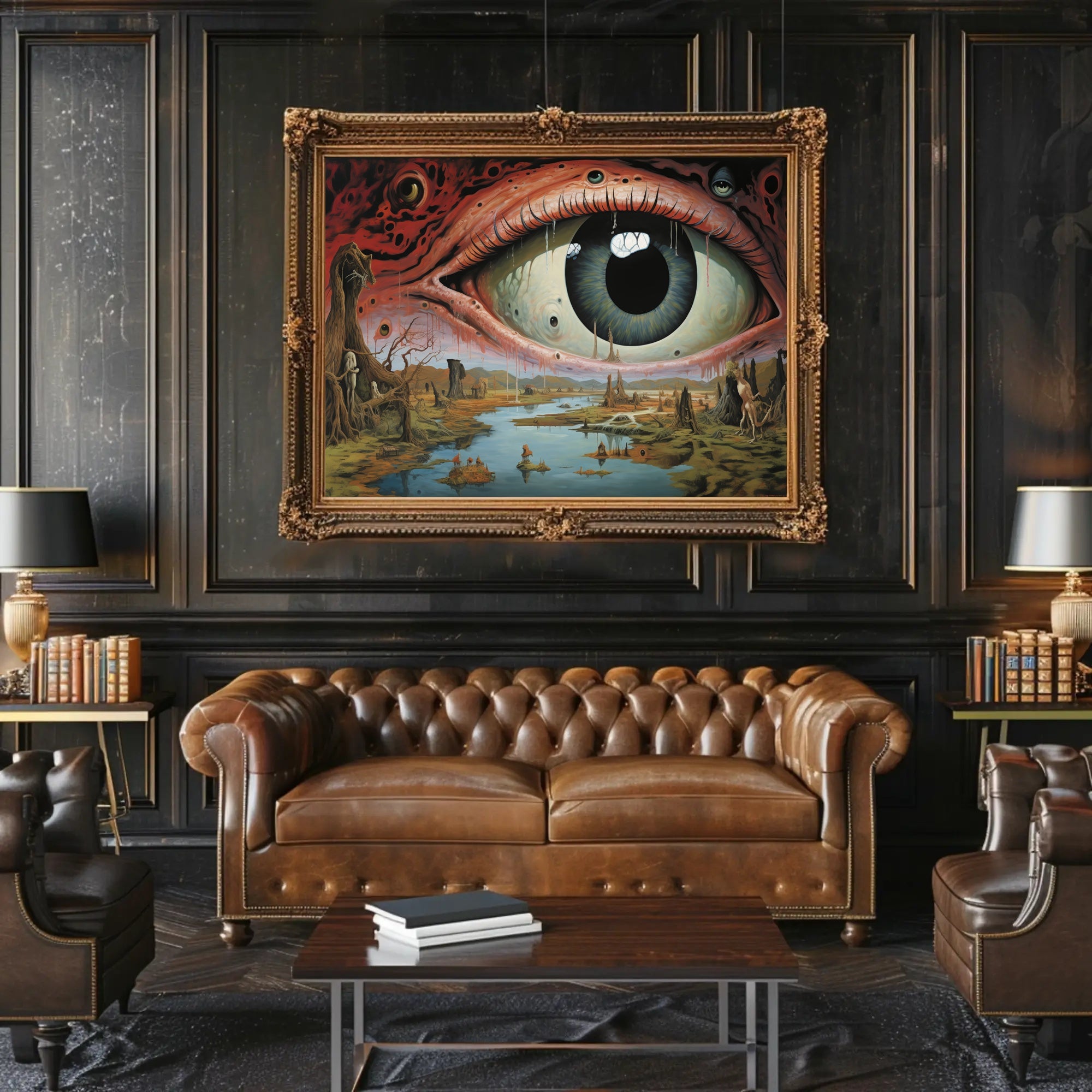 Surreal Dystopian Eye Art Print: Abstract or Artistic Poster
