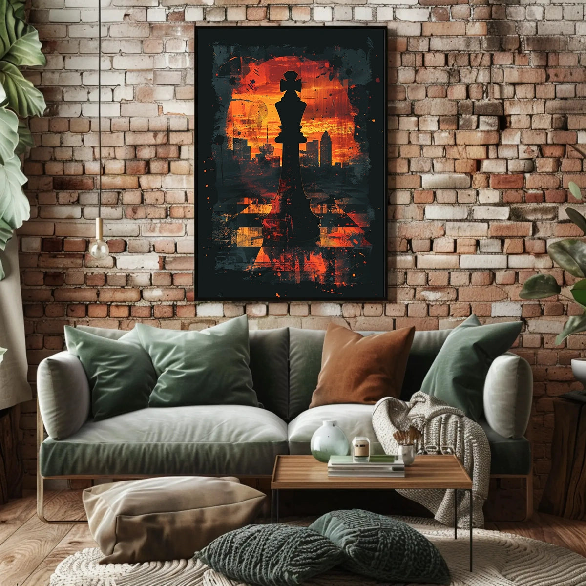 The Chess King At Sunset Poster