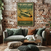 F-100 Super Sabre The Jet Era Pioneer Poster PosterGoat