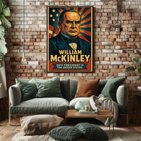 William McKinley 25th President Poster Vintage Wall Art
