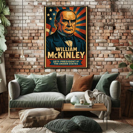 William McKinley 25th President Poster Vintage Wall Art