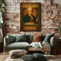 Benjamin Harrison V Founding Father Poster
