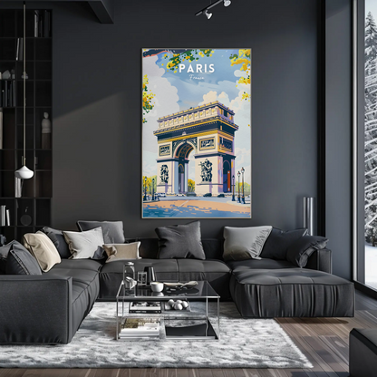 Paris Arc De Triomphe Travel Poster