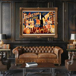 Thurston Master Magician Vintage Magic Show Artistic Poster