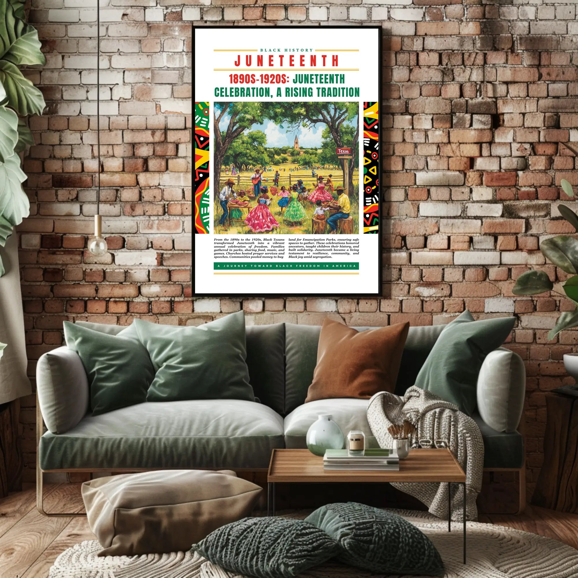 Juneteenth Celebration of Black History and Freedom Cultural or Heritage Poster