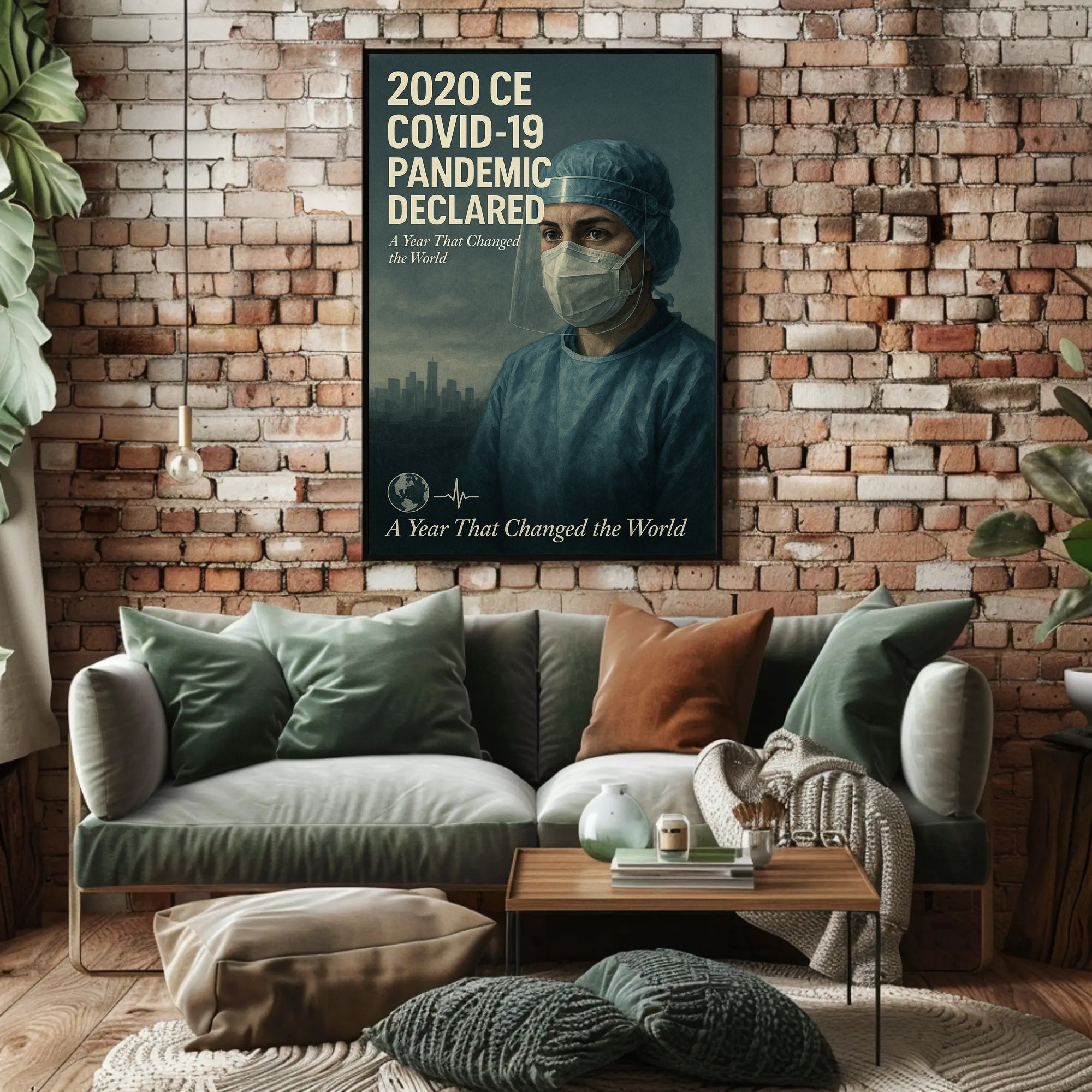 COVID-19 Pandemic Declared Poster Art Print for 2020 CE PosterGoat