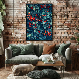 Vibrant Foliage and Berries Wall Art