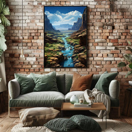 Majestic Canyon Landscape Poster
