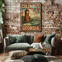 Columbus, Georgia Vintage Vintage Poster
