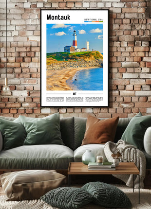 Montauk Lighthouse Landmark Travel Poster
