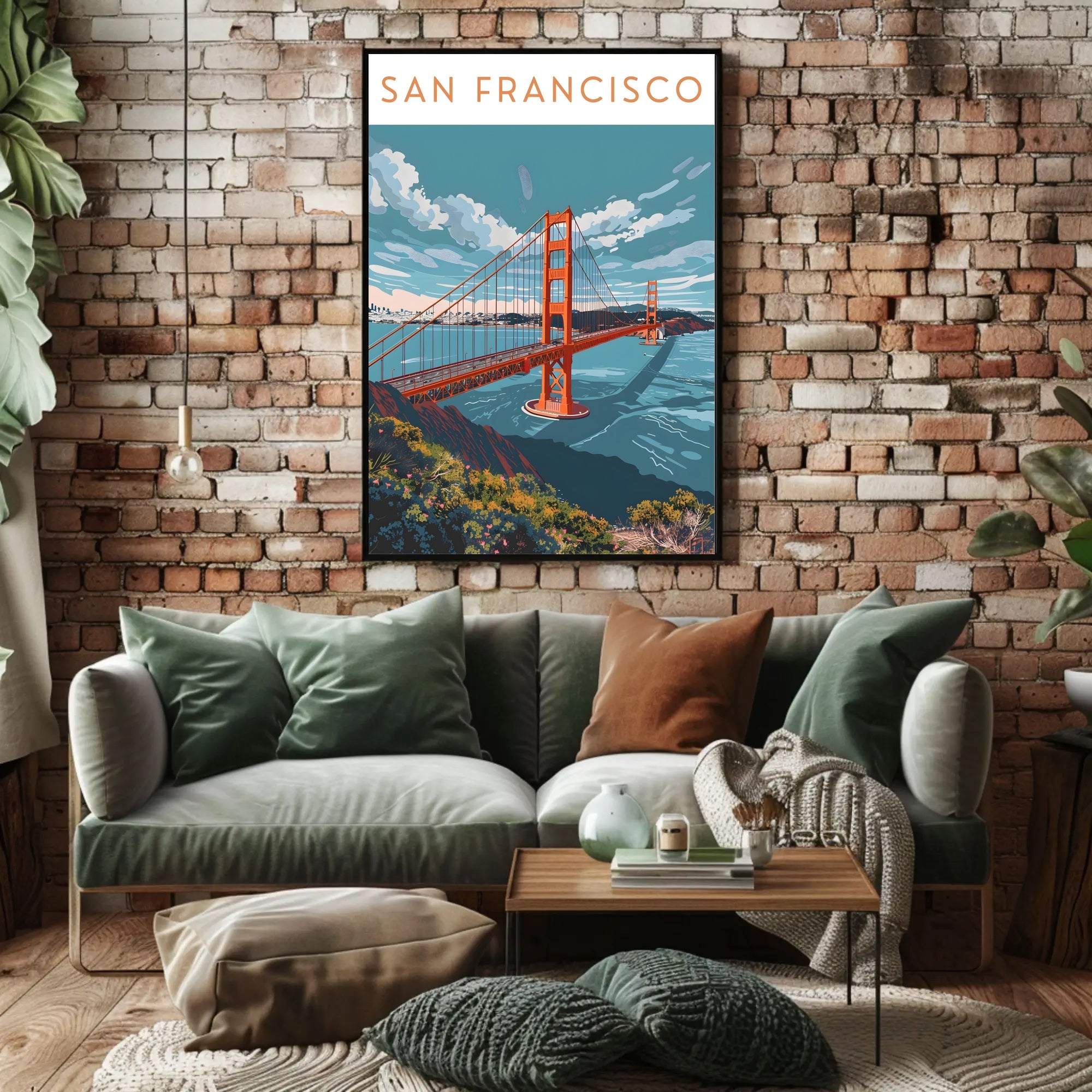 Golden Gate Bridge in San Francisco Travel Poster