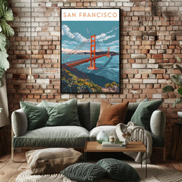 Golden Gate Bridge in San Francisco Travel Poster