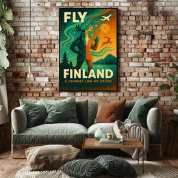Vibrant Finland Travel Adventure Art Poster - Travel Poster PosterGoat