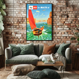 Fly Bea To Malta Poster