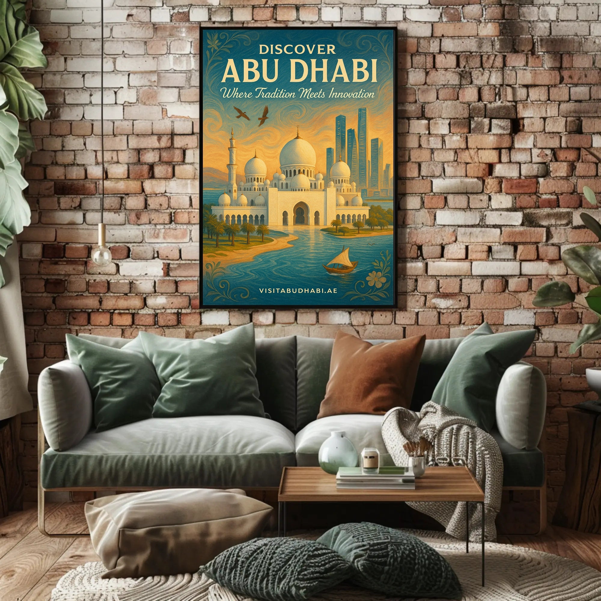 Abu Dhabi Tradition Meets Innovation Travel Poster