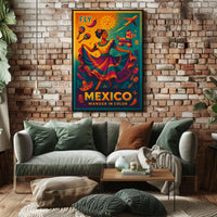 Fly to Mexico Wander in Color Poster