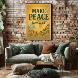 Make Peace Not War Vintage Poster