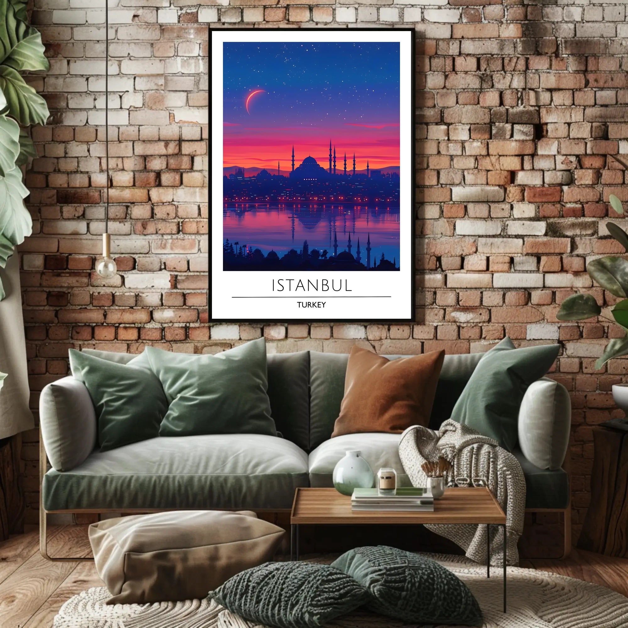 Istanbul Twilight Skyline Enchantment Urban or Cityscape Poster