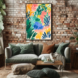 Vibrant Abstract Expressionism Poster for Artistic Home Decor
