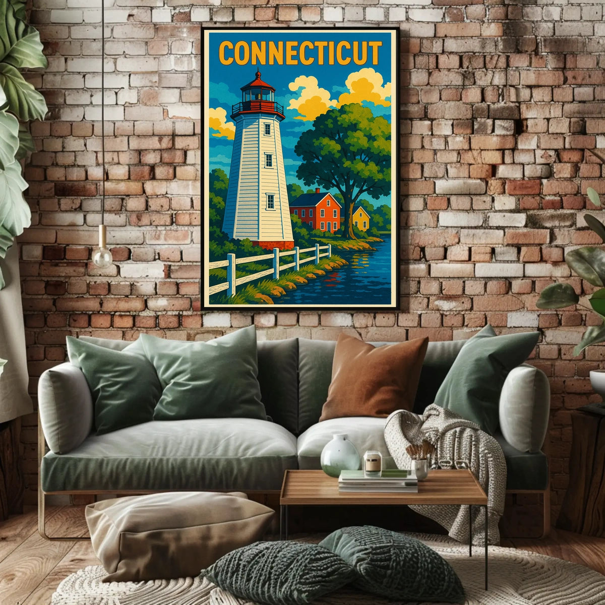 Connecticut Lighthouse Scene Poster
