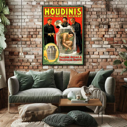 Houdini's Astonishing Escape Act Vintage Cultural Poster