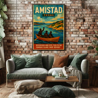 Amistad Reservoir And Historic Revolt Poster