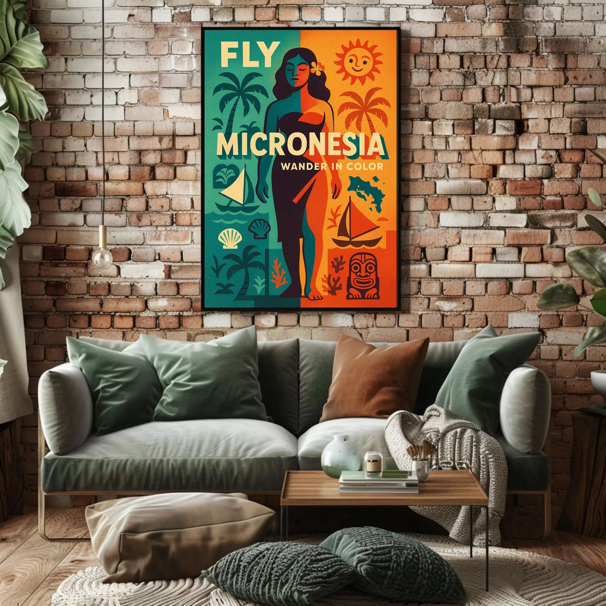 Fly Micronesia Wander in Color Poster