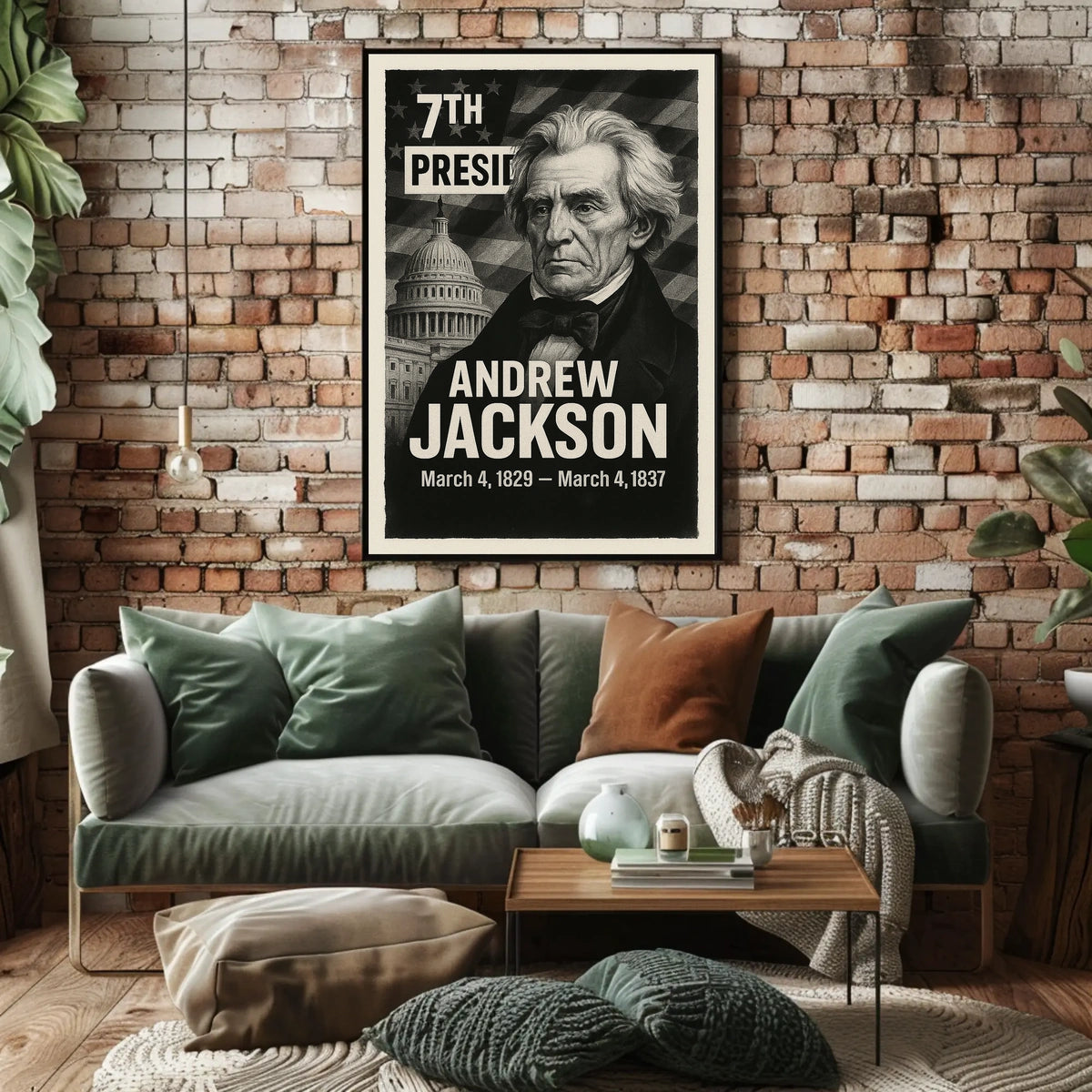 Andrew Jackson 7th President of the United States Digital Montaje Poster