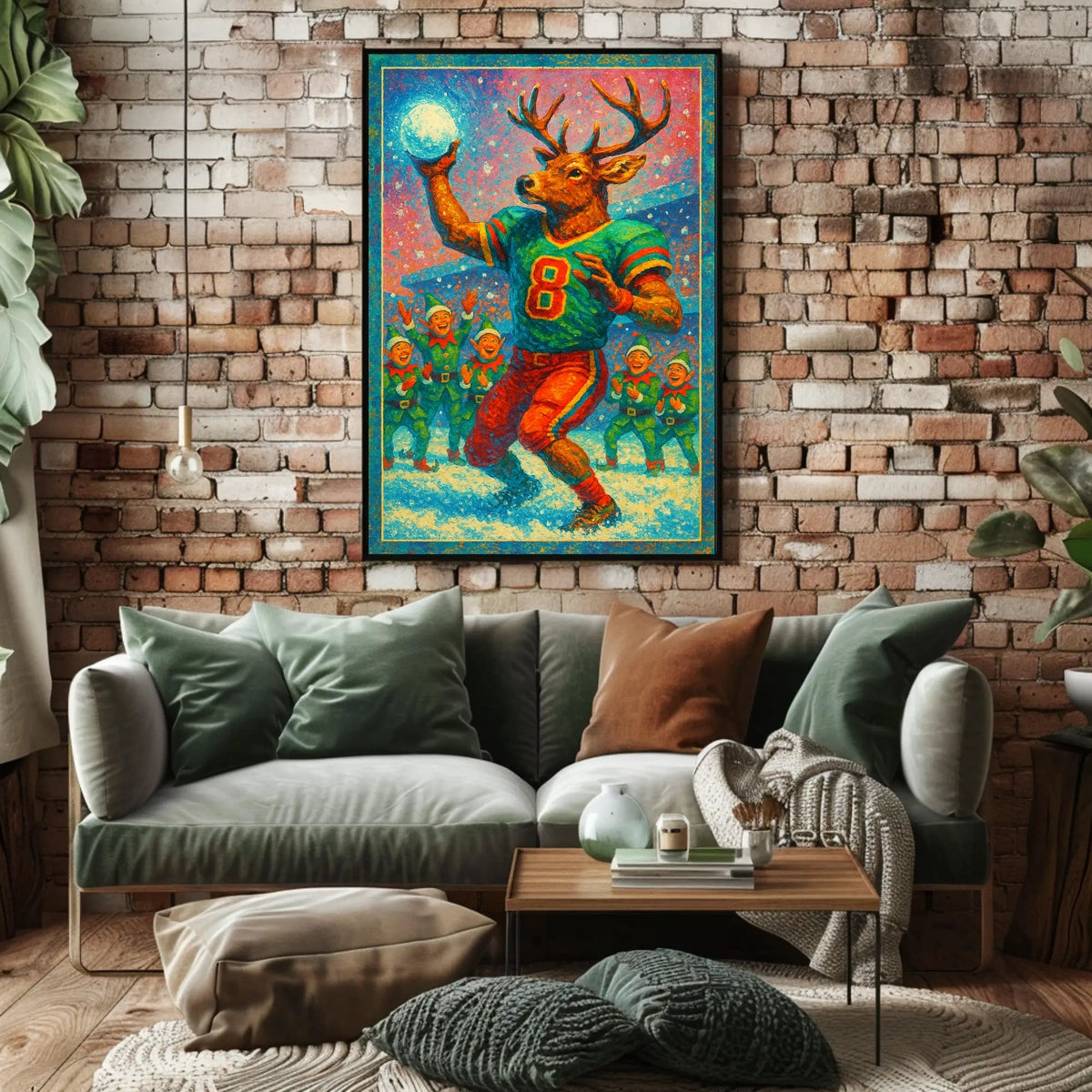Festive Reindeer Celebration Sports Poster