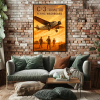 C-3 Trimotor - Flying Washboard Poster PosterGoat