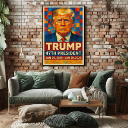 Trump Patriotic Scenic Home Poster