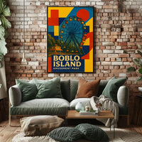 Island Amusement Park Adventure Poster