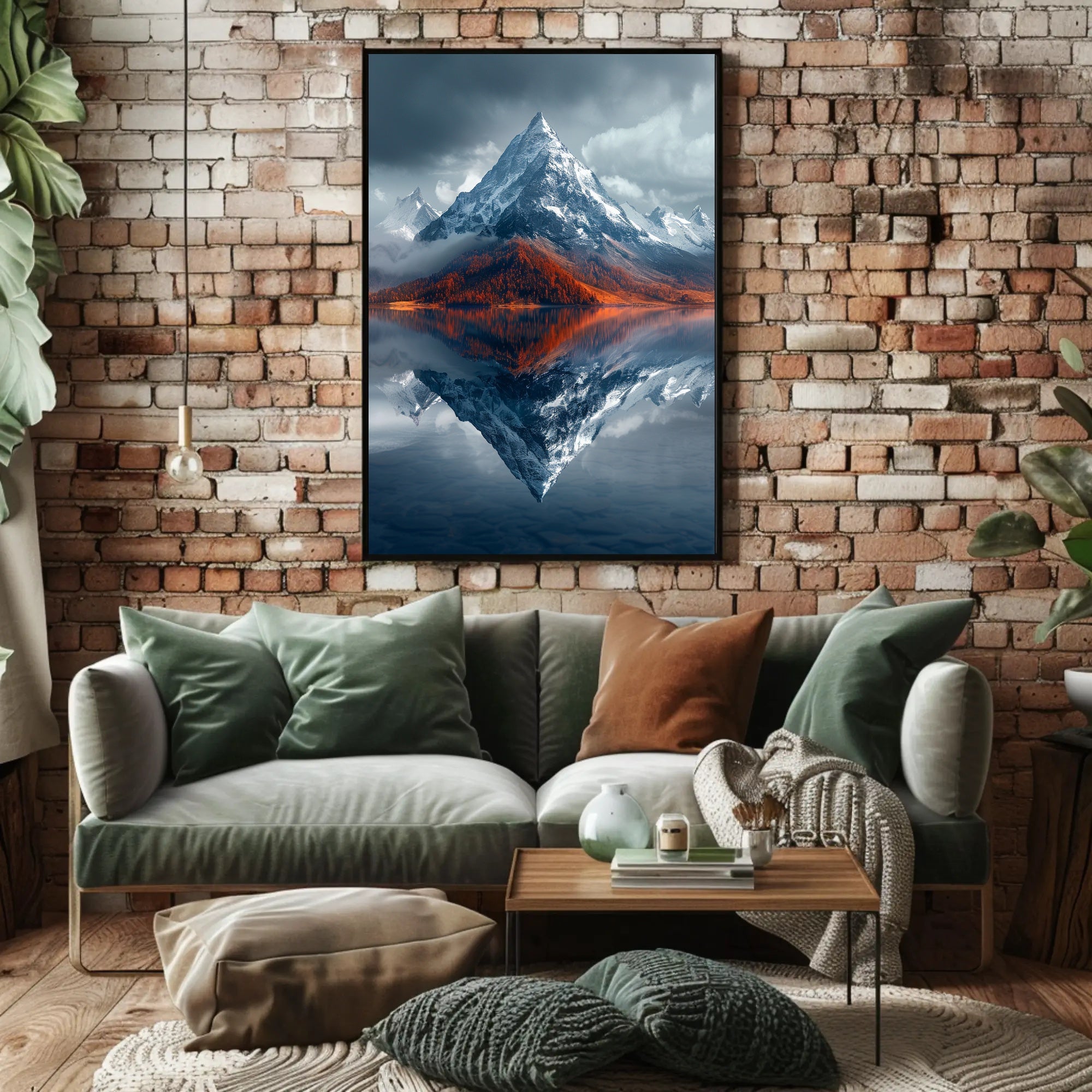 Mountain Reflection Landscape Art Print - National Park Poster PosterGoat