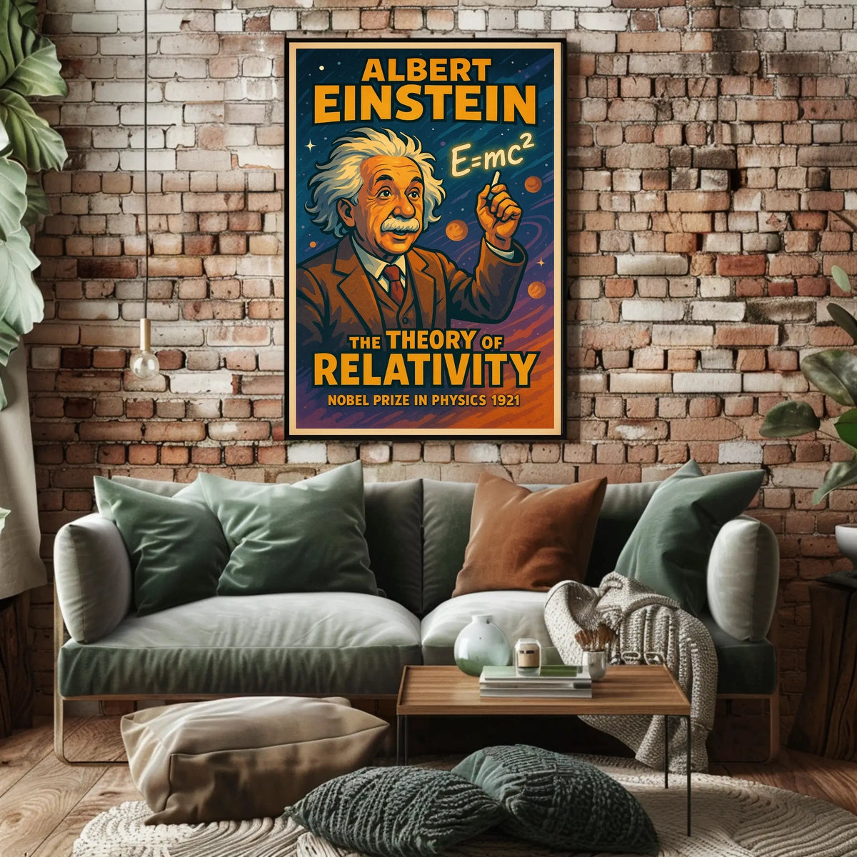 Albert Einstein Relativity Theory Vintage Science Wall Art Educational Decor Inspirational Poster