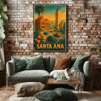 Santa Ana Vintage Travel Poster