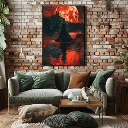 Gothic Moonlit Fantasy Art Print - Fantasy or Mythology Poster PosterGoat