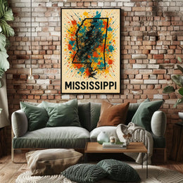 Mississippi Splash Art Poster