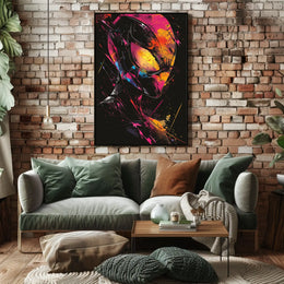 Spider Hero Abstract Art Poster: Vibrant Colors