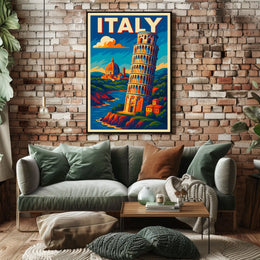 Vibrant Italy Travel Poster