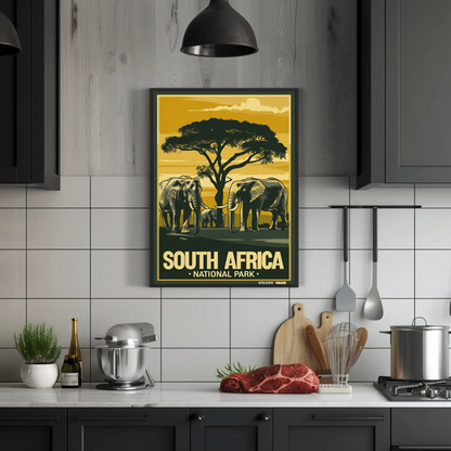 South Africa National Park Vintage Poster