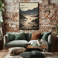 Solitary Wanderer In The Desert Poster
