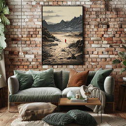 Solitary Wanderer In The Desert Poster