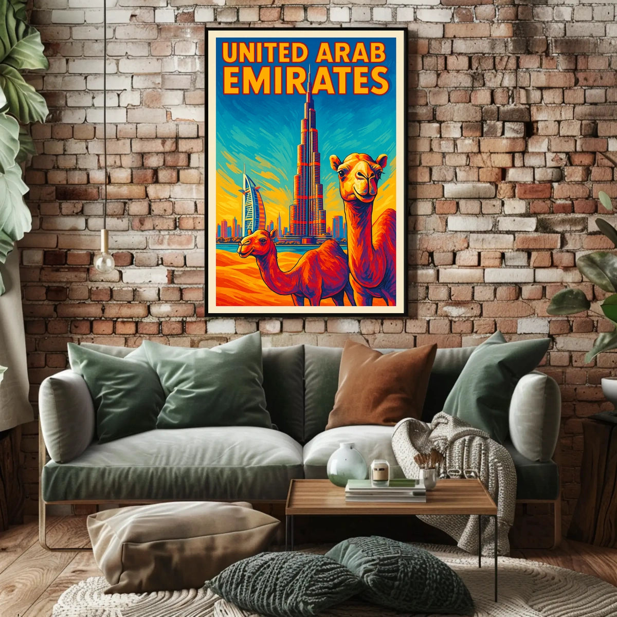 United Arab Emirates Iconic Landmarks Poster