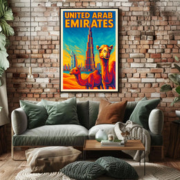 United Arab Emirates Iconic Landmarks Poster