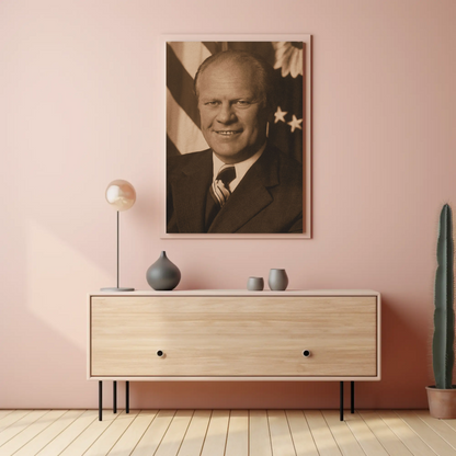 Gerald Ford 38th President Sepia Photo
